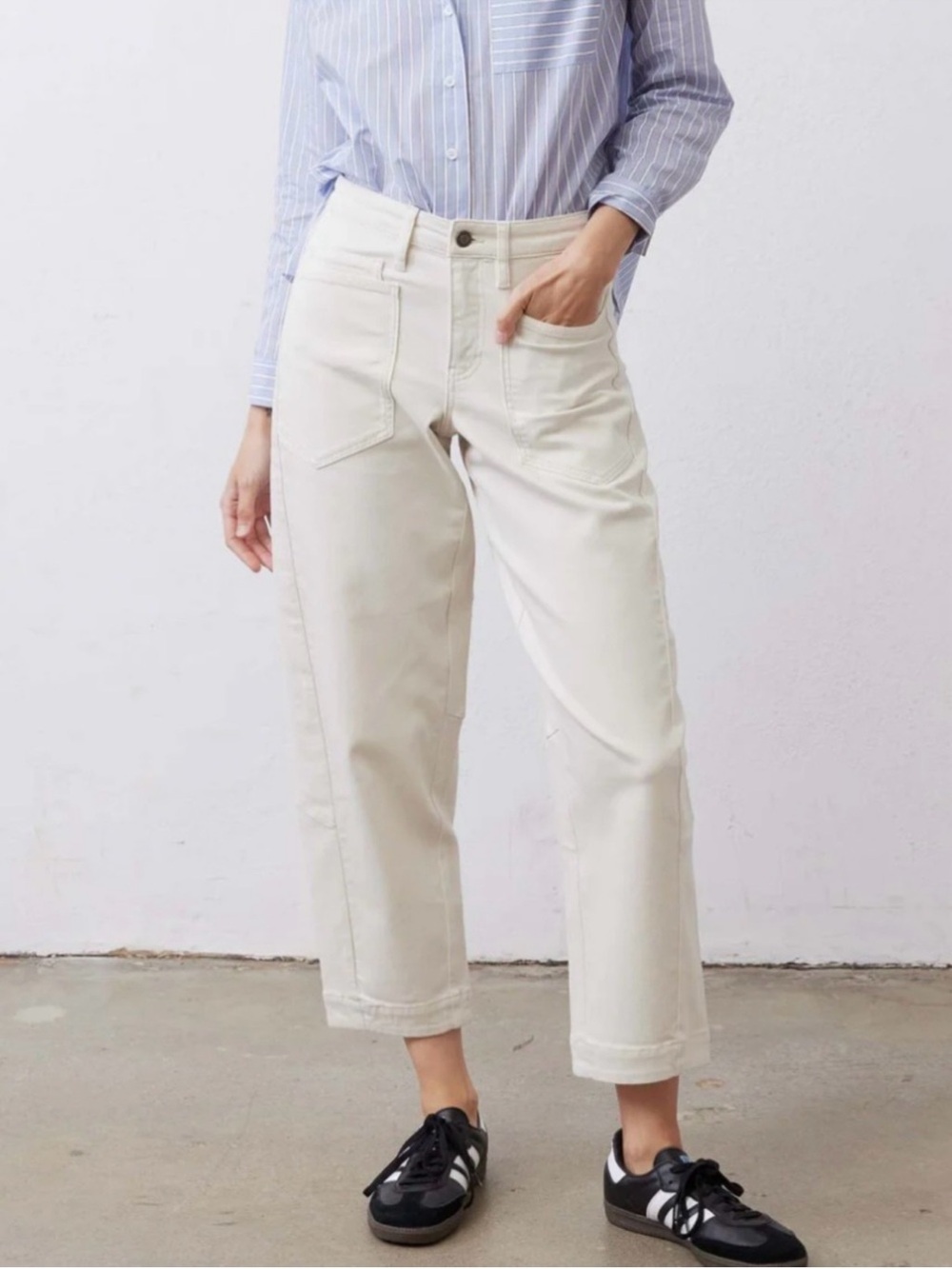 RUTI The Slouchy Jean 2.0 Size 12 Vintage White Wash Barrel Ankle Like New